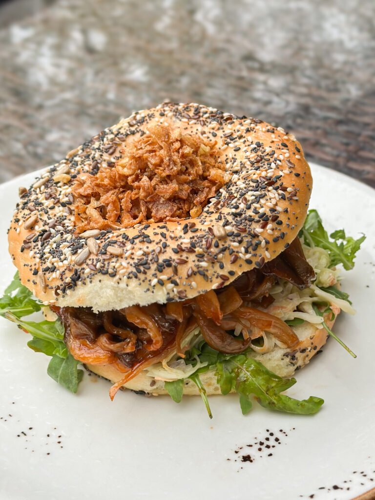 Bajgiel z boczniakami